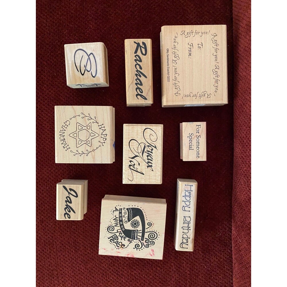 rubber stamp Lot mixed